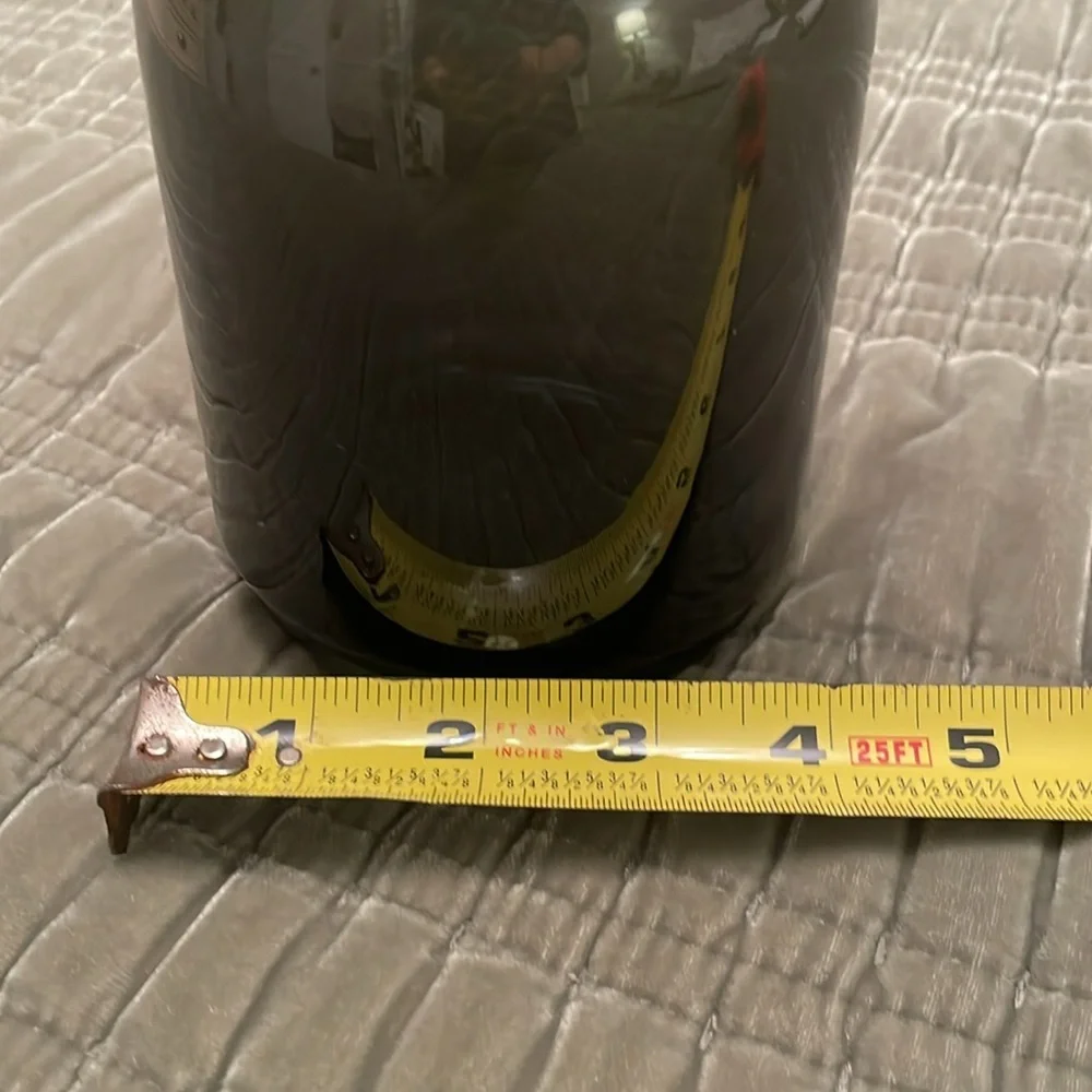 IKEA ATGANG Gray Dark Smokey Clear Glass Vase